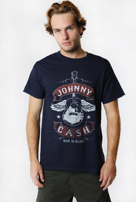 T-Shirt Imprimé Johnny Cash Homme