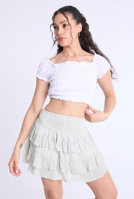 Off-Shoulder Smocked Top