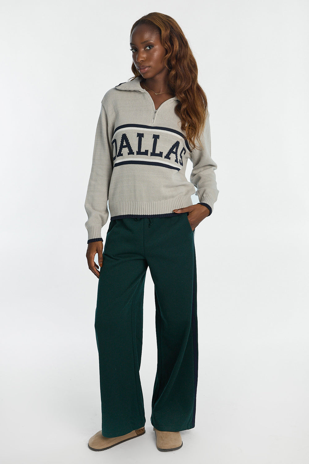 Graphic Quarter-Zip Polo Sweater Graphic Quarter-Zip Polo Sweater