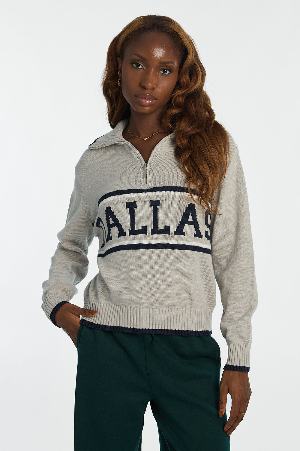 Graphic Quarter-Zip Polo Sweater Graphic Quarter-Zip Polo Sweater