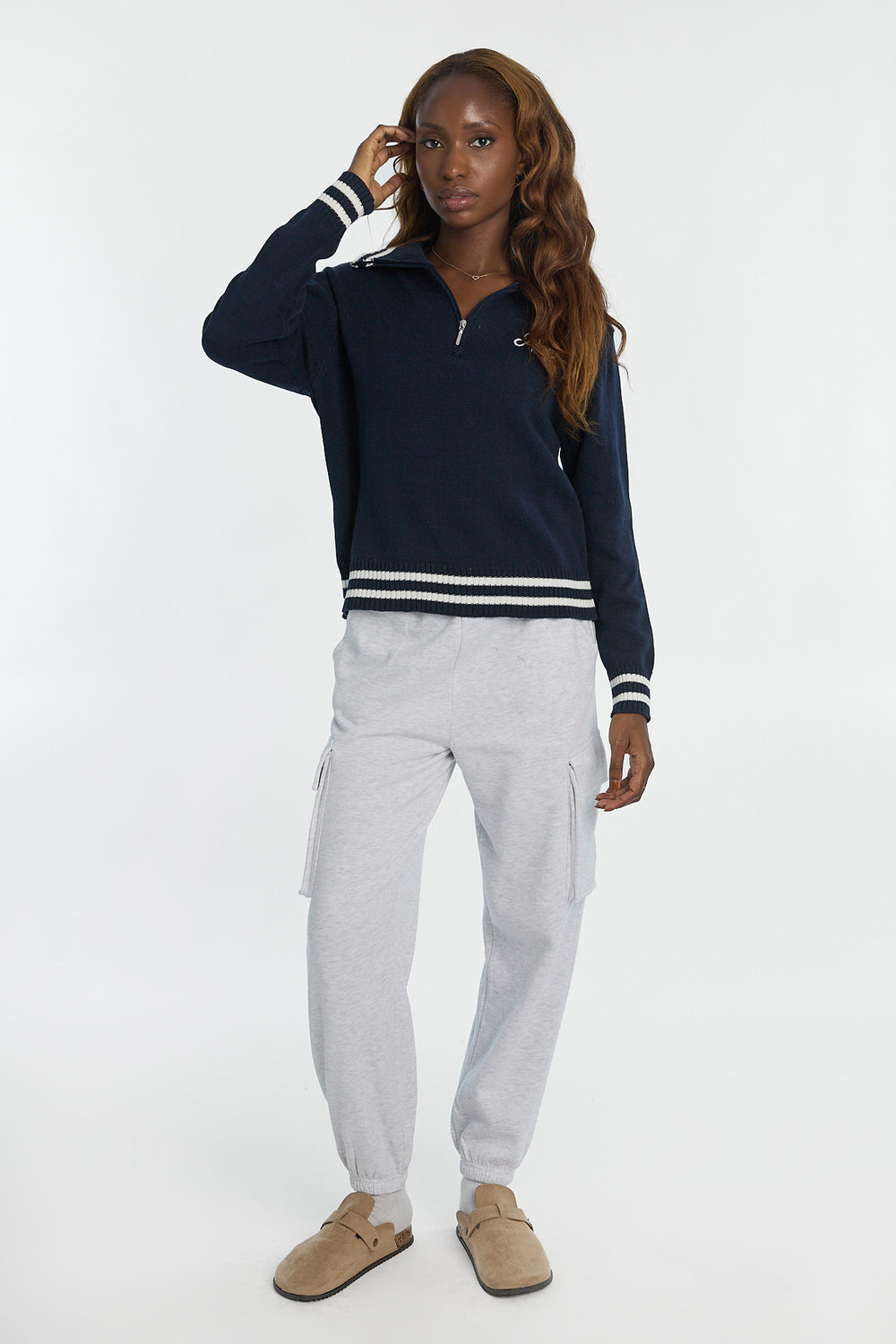 Graphic Quarter-Zip Polo Sweater Graphic Quarter-Zip Polo Sweater