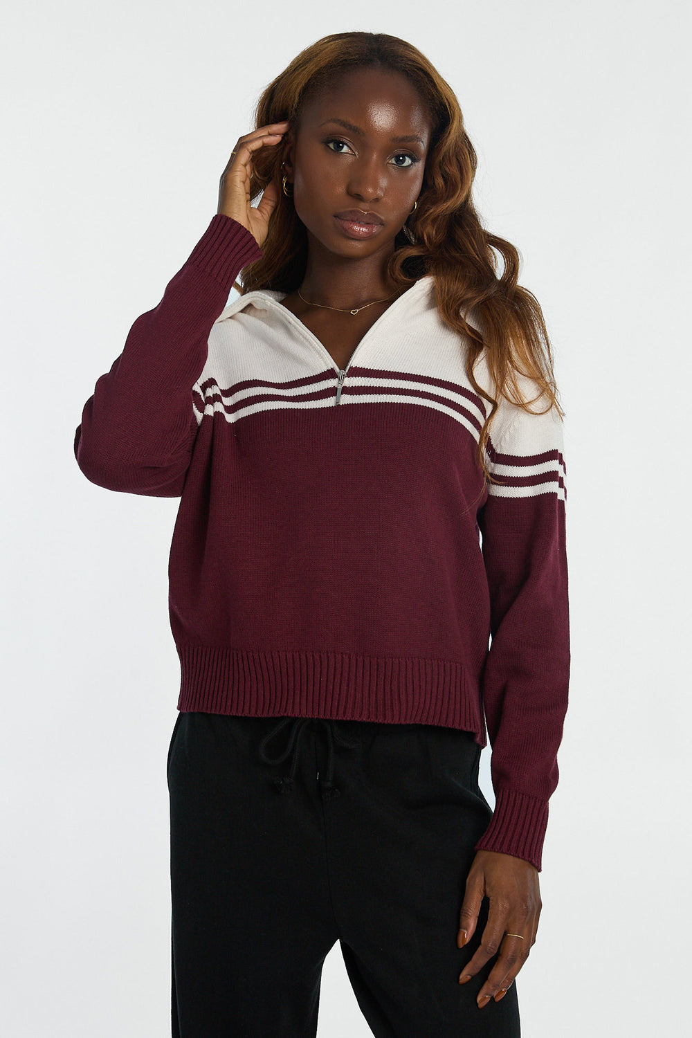 Graphic Quarter-Zip Polo Sweater Graphic Quarter-Zip Polo Sweater