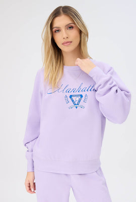 Raglan Sleeve Graphic Crewneck Sweatshirt