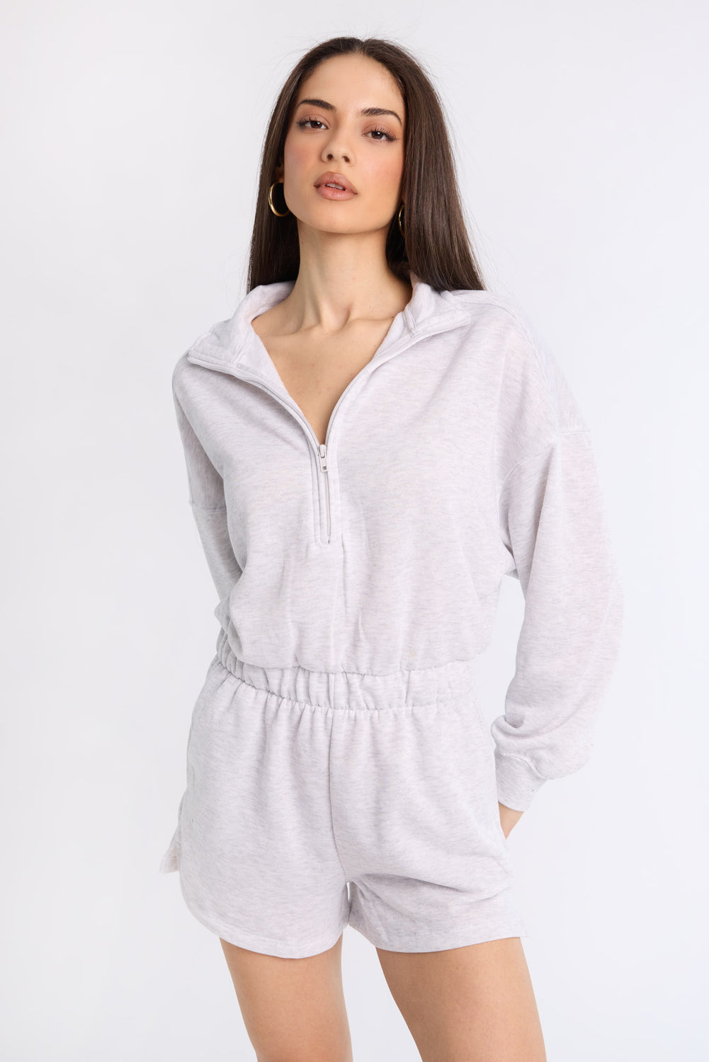 Long Sleeve Fleece Romper Long Sleeve Fleece Romper