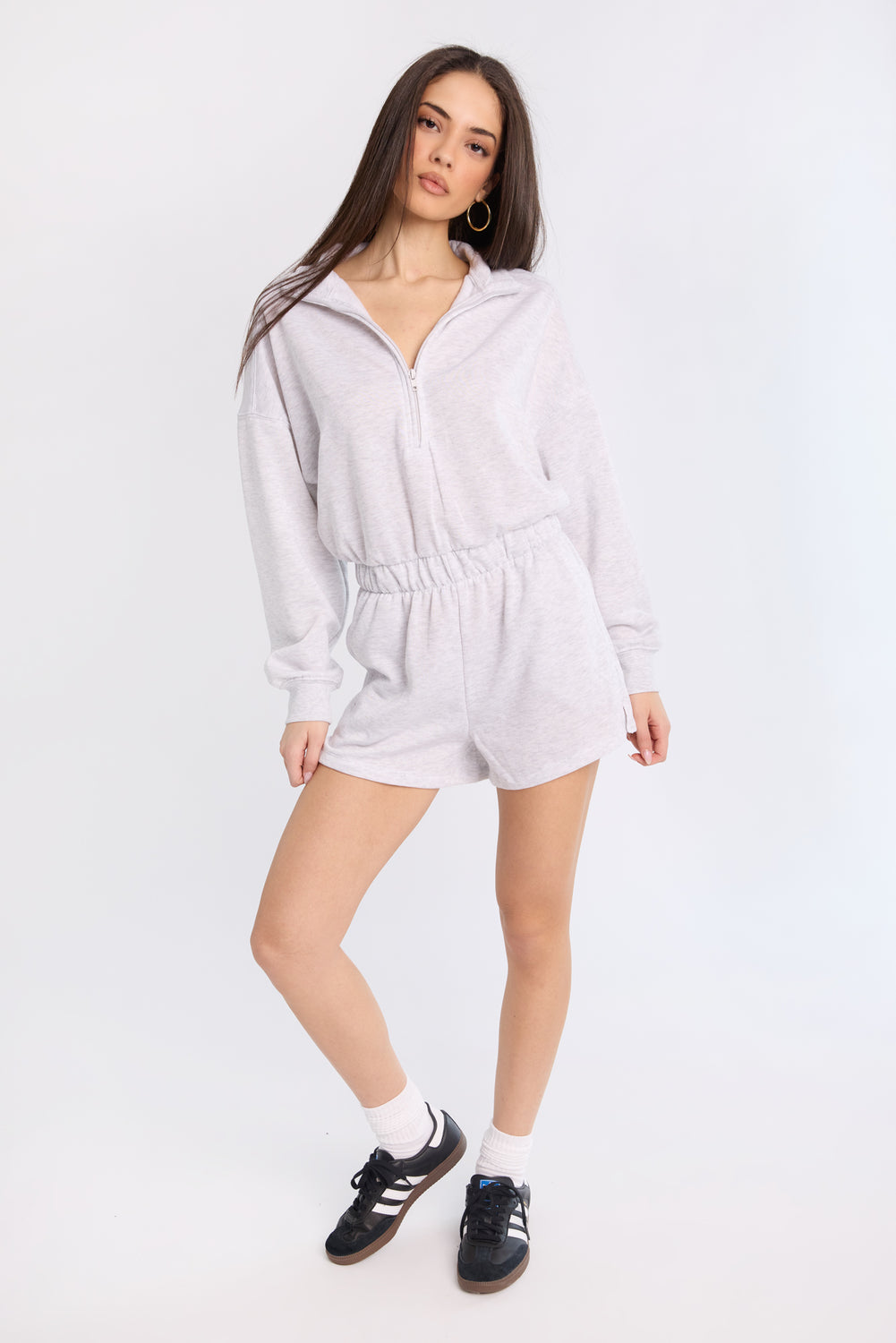 Long Sleeve Fleece Romper Long Sleeve Fleece Romper