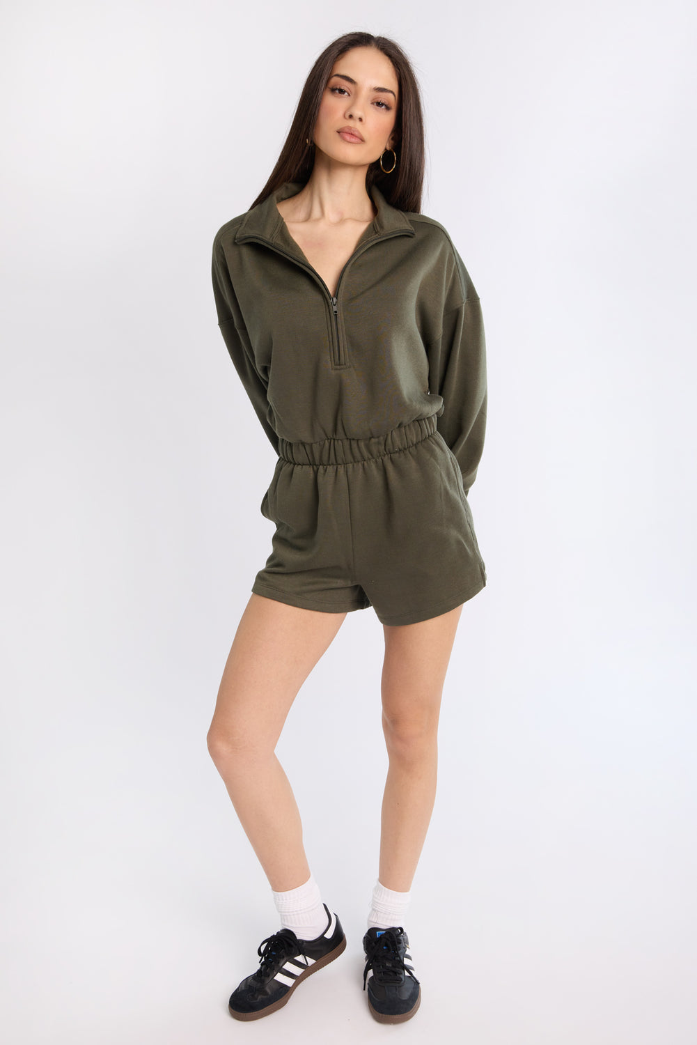 Long Sleeve Fleece Romper Long Sleeve Fleece Romper