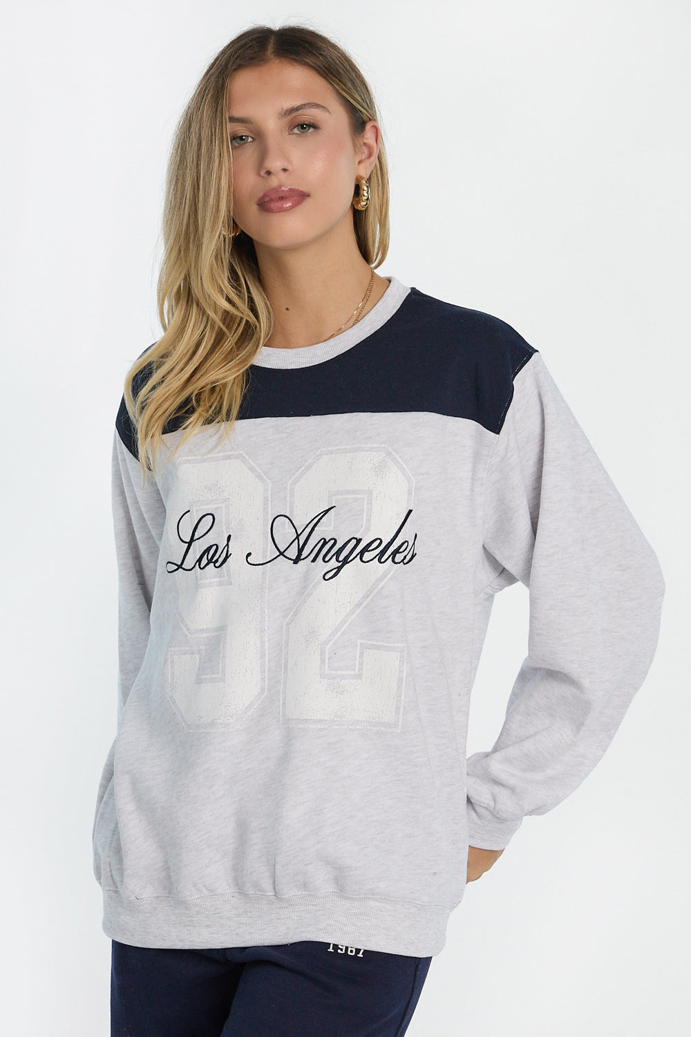Sweatshirt à col ras du cou surdimensionné Sweatshirt à col ras du cou surdimensionné