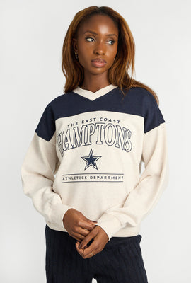 Graphic Relaxed V-Neck Sweatshirt
