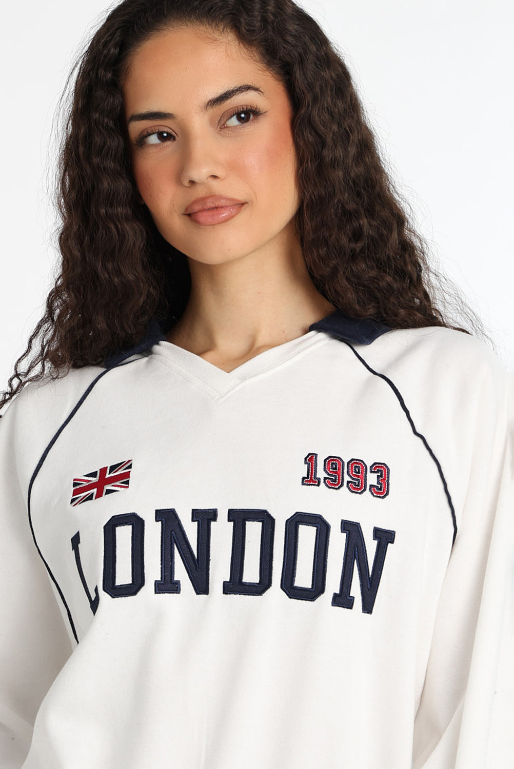 Sweatshirt rugby polo en molleton Sweatshirt rugby polo en molleton