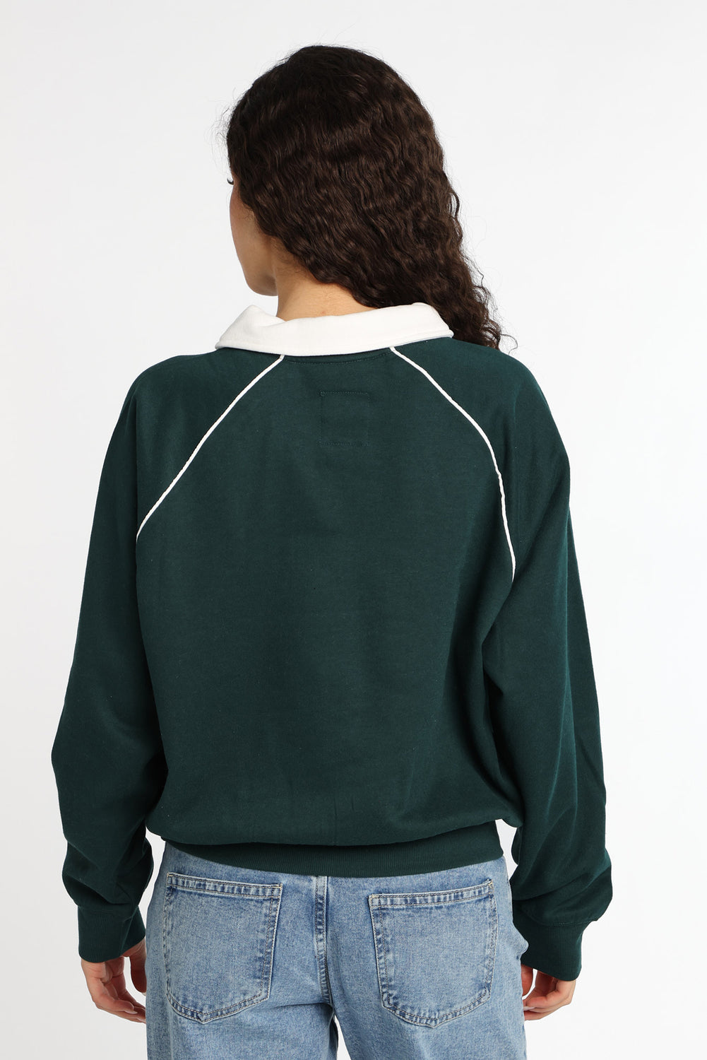 Sweatshirt rugby polo en molleton Sweatshirt rugby polo en molleton