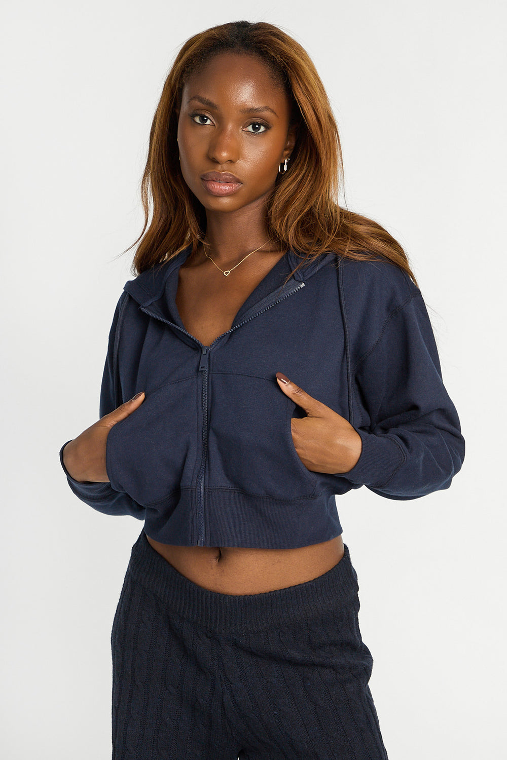 Zip-Up Midi Hoodie Zip-Up Midi Hoodie