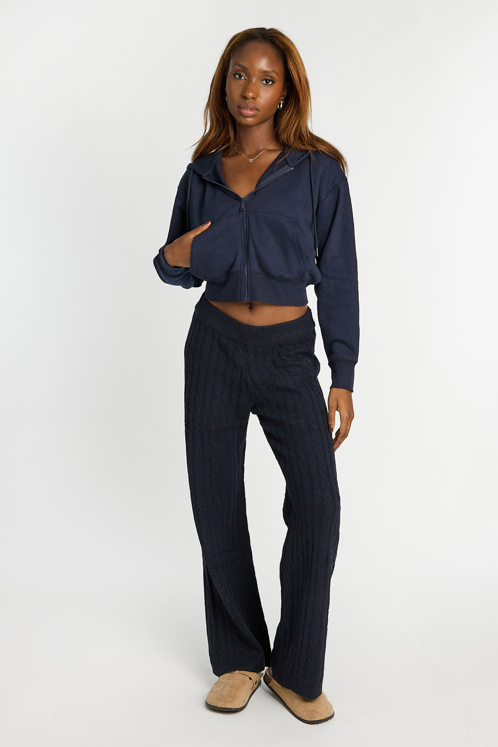 Zip-Up Midi Hoodie Zip-Up Midi Hoodie