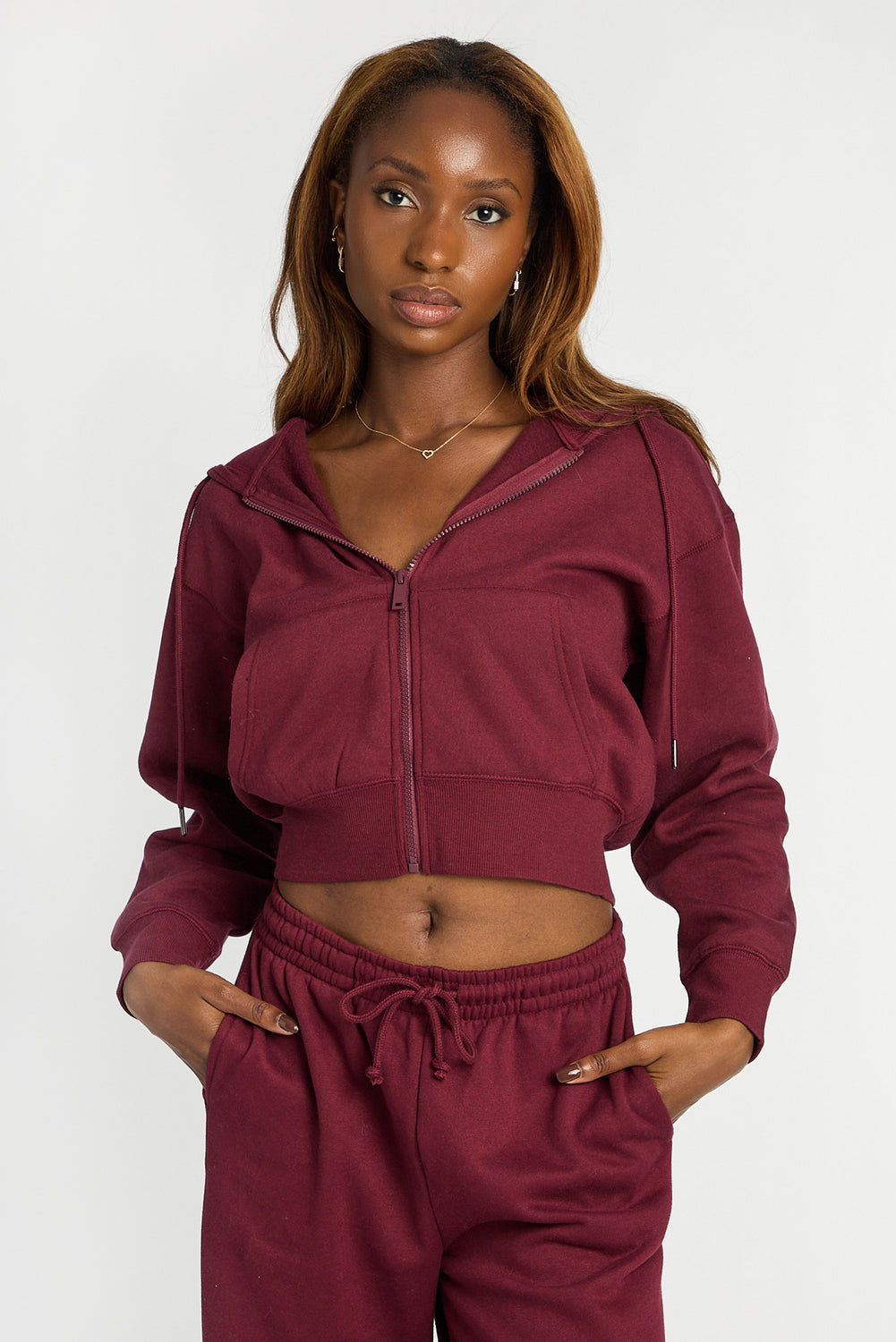 Zip-Up Midi Hoodie Zip-Up Midi Hoodie
