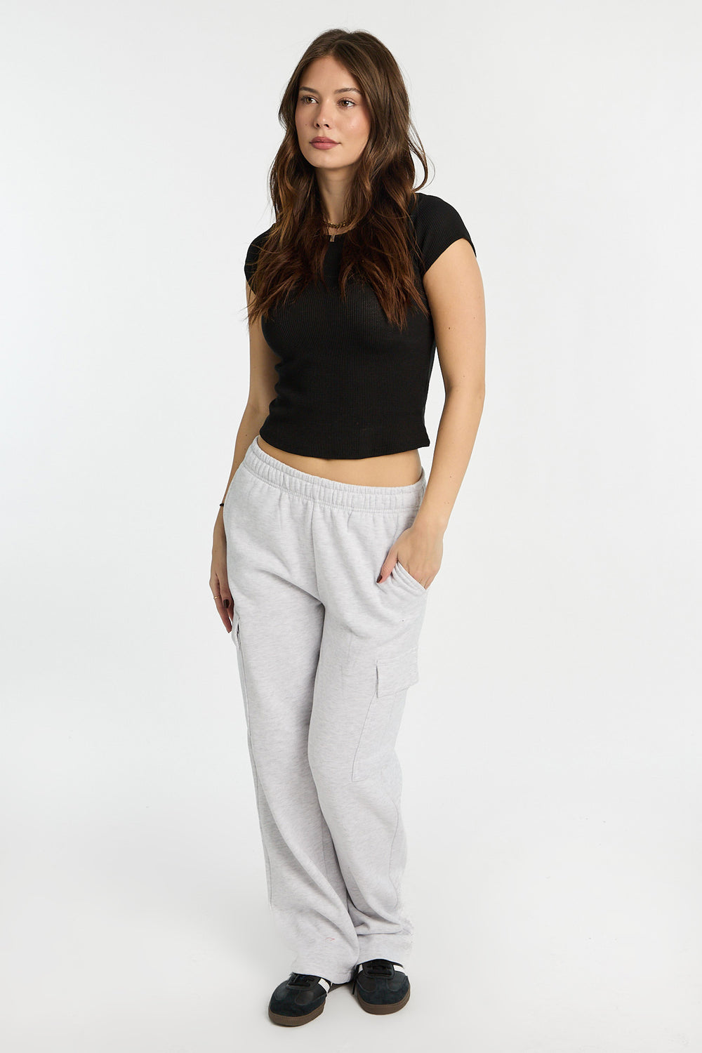 Pantalon de survêtement cargo à jambes larges Pantalon de survêtement cargo à jambes larges