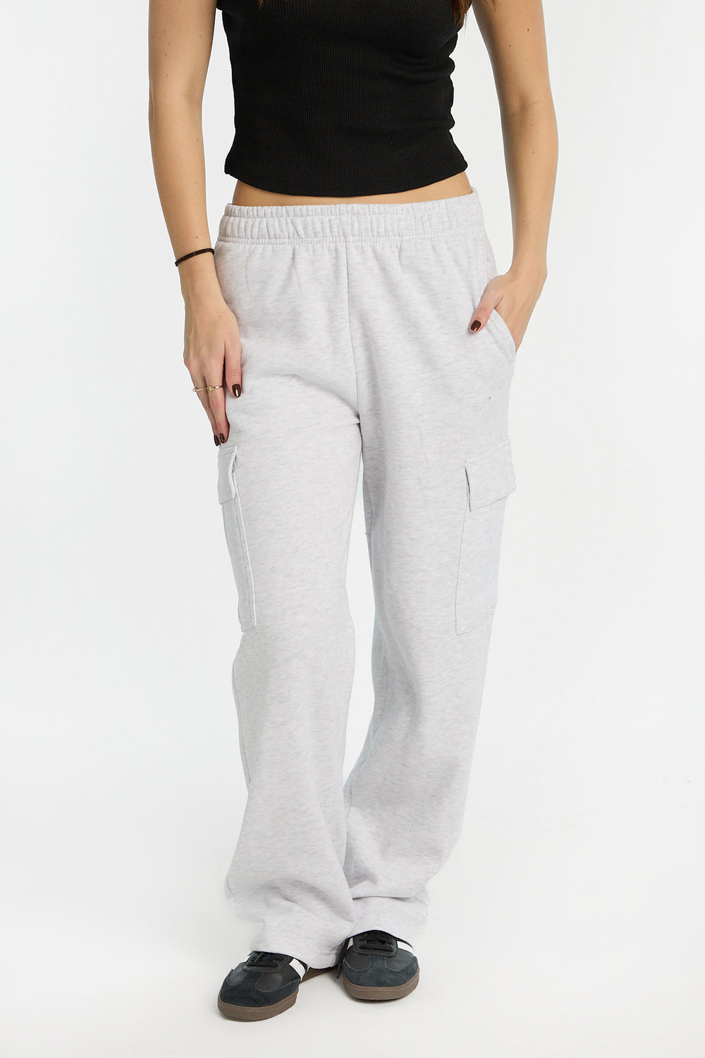 Wide-Leg Cargo Sweatpants Wide-Leg Cargo Sweatpants