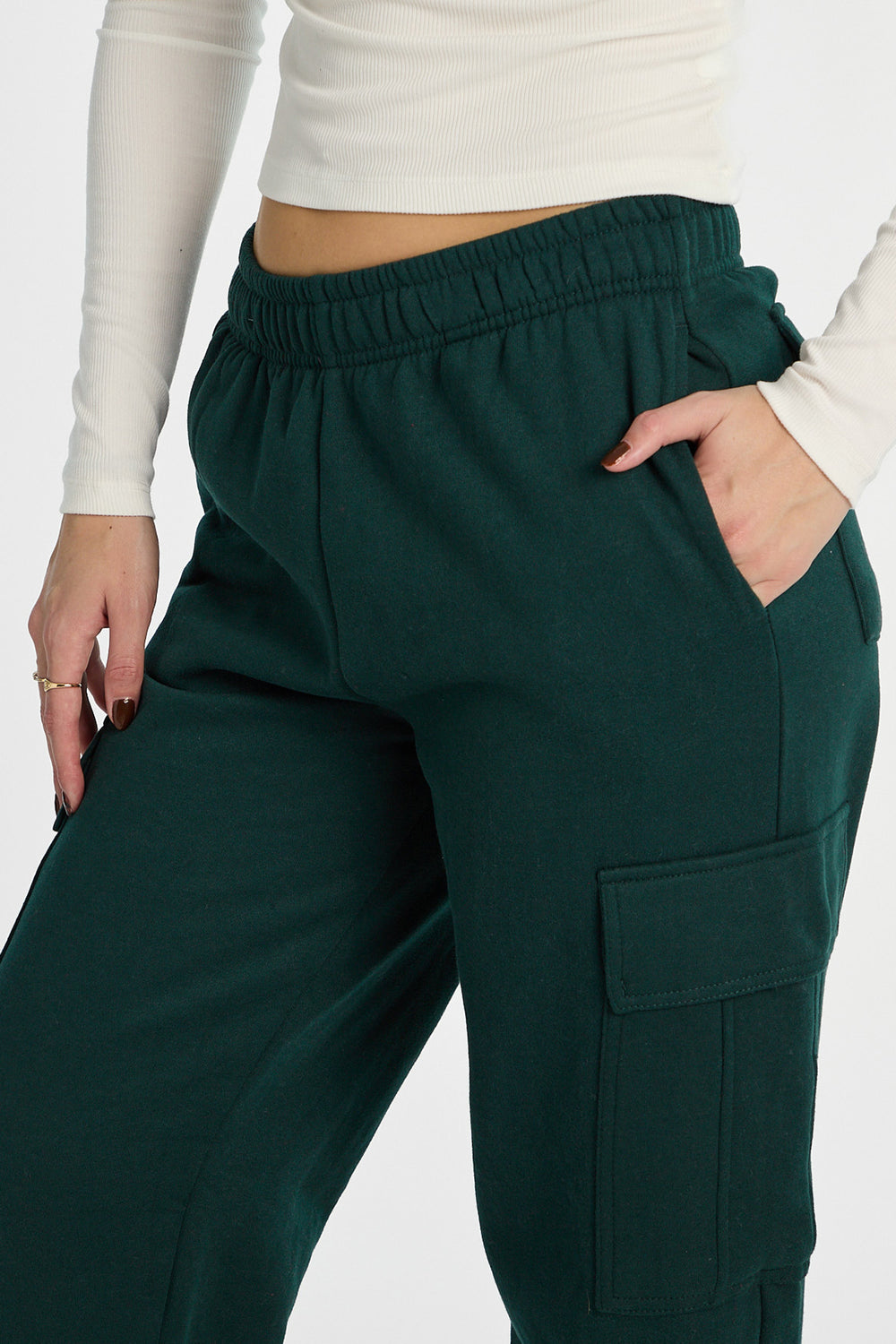 Wide-Leg Cargo Sweatpants Wide-Leg Cargo Sweatpants