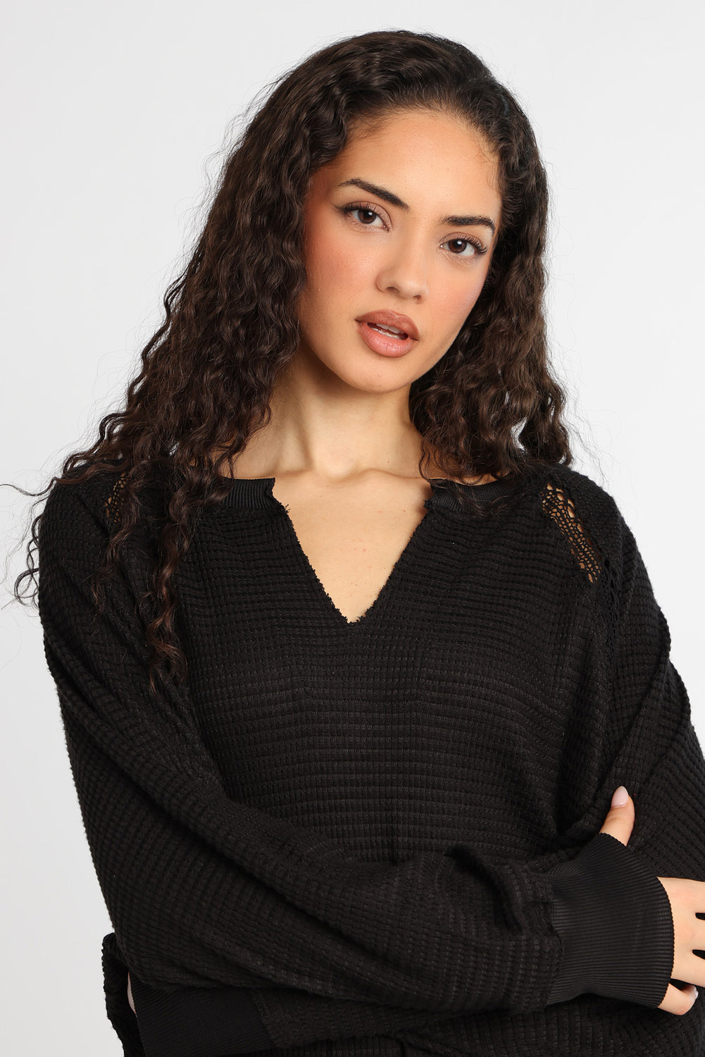 Everyday Waffle Knit Long Sleeve Top Everyday Waffle Knit Long Sleeve Top
