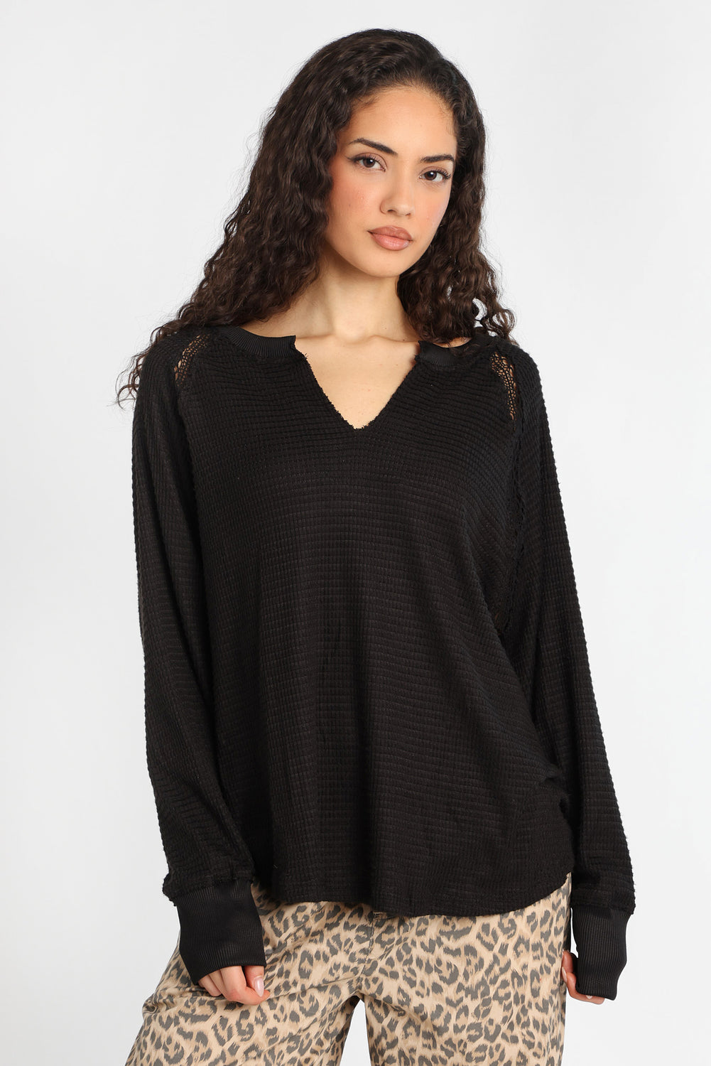 Everyday Waffle Knit Long Sleeve Top Everyday Waffle Knit Long Sleeve Top