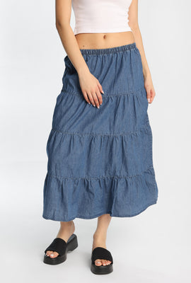 Chambray Maxi Skirt