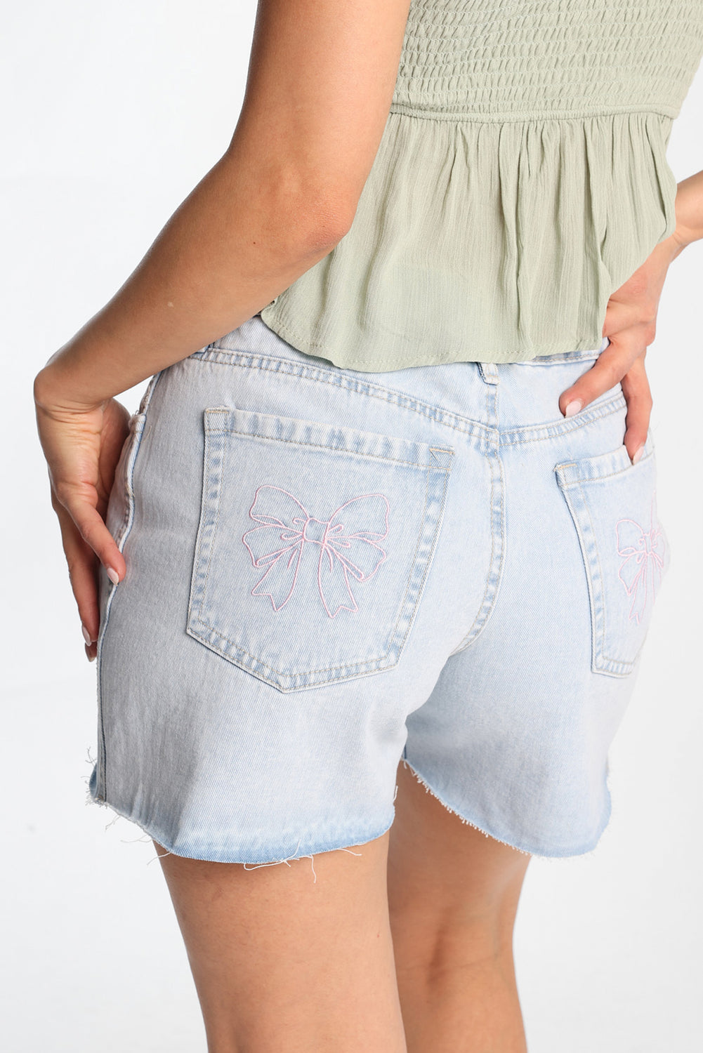 Short en denim ample taille basse Short en denim ample taille basse