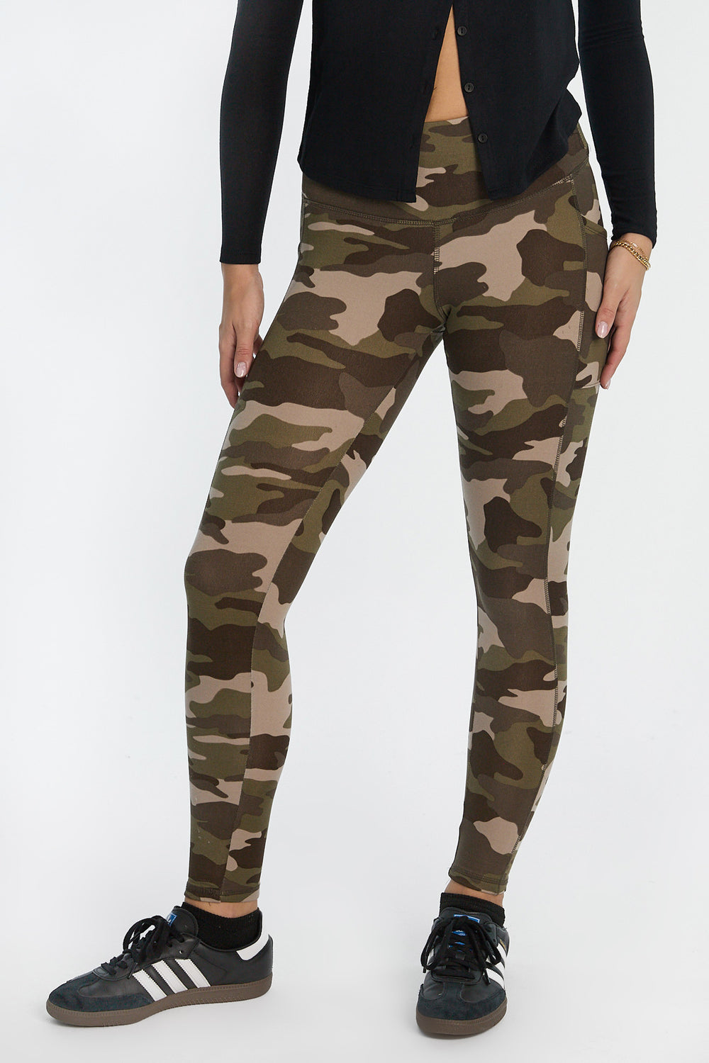 Legging à poches en molleton brossé super doux Legging à poches en molleton brossé super doux