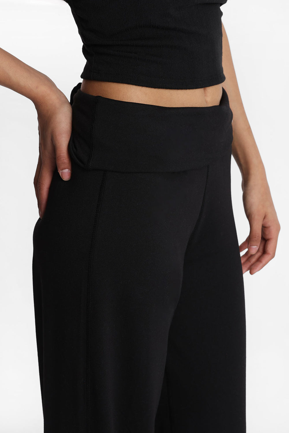 Super Soft Fleeceback Foldover Wide Leg Leggings Super Soft Fleeceback Foldover Wide Leg Leggings