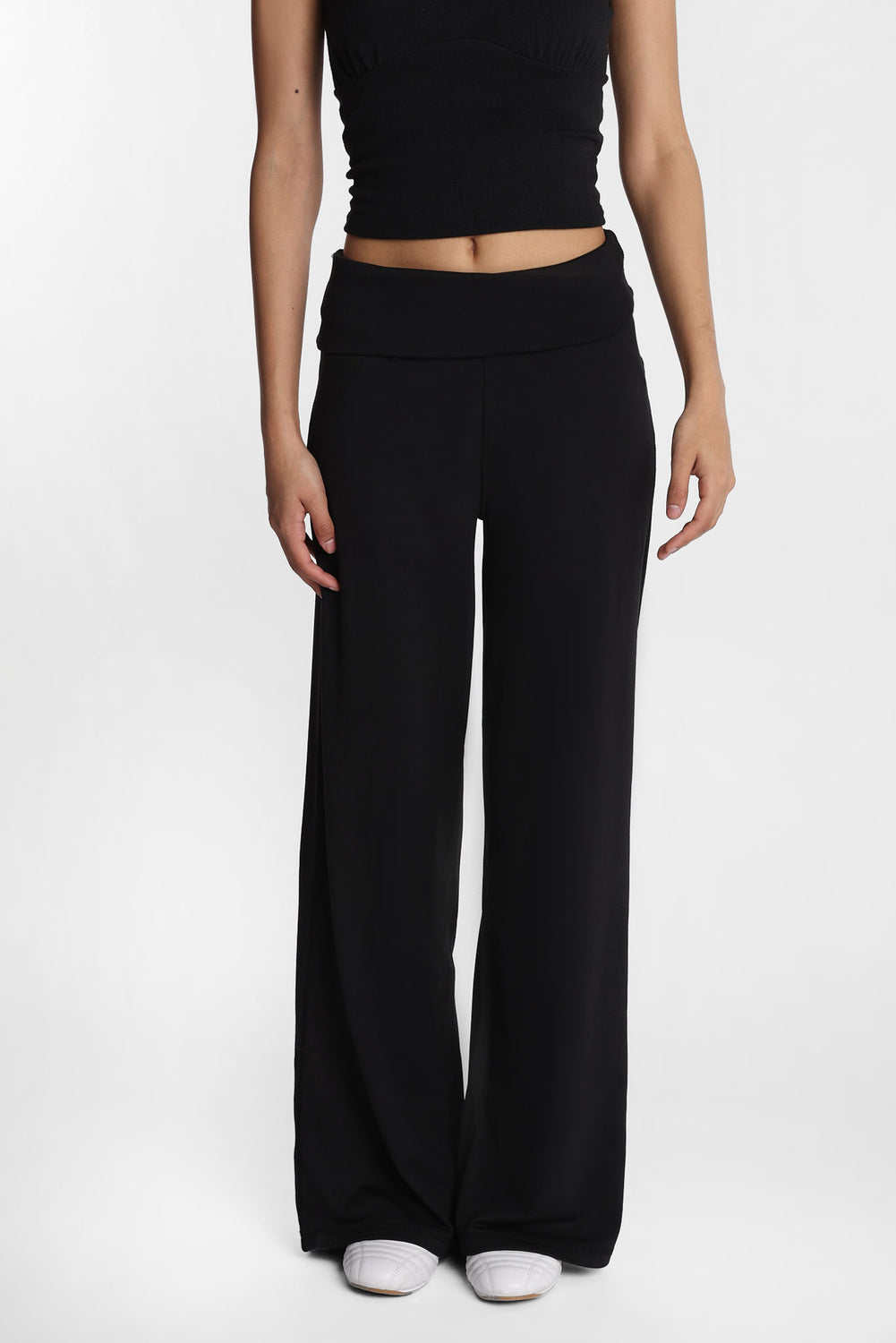 Super Soft Fleeceback Foldover Wide Leg Leggings Super Soft Fleeceback Foldover Wide Leg Leggings