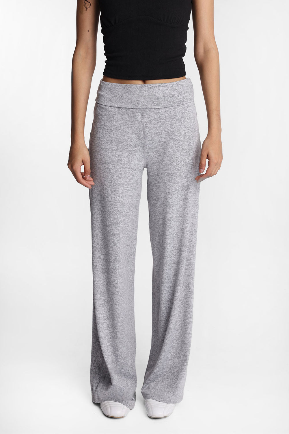 Legging à jambe large à revers en molleton brossé ultra-doux Legging à jambe large à revers en molleton brossé ultra-doux