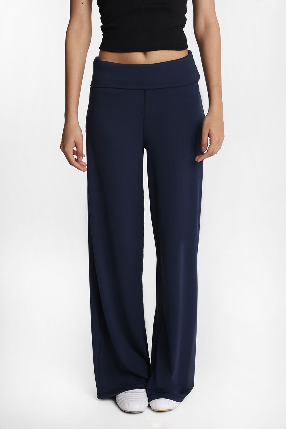 Legging à jambe large à revers en molleton brossé ultra-doux Legging à jambe large à revers en molleton brossé ultra-doux