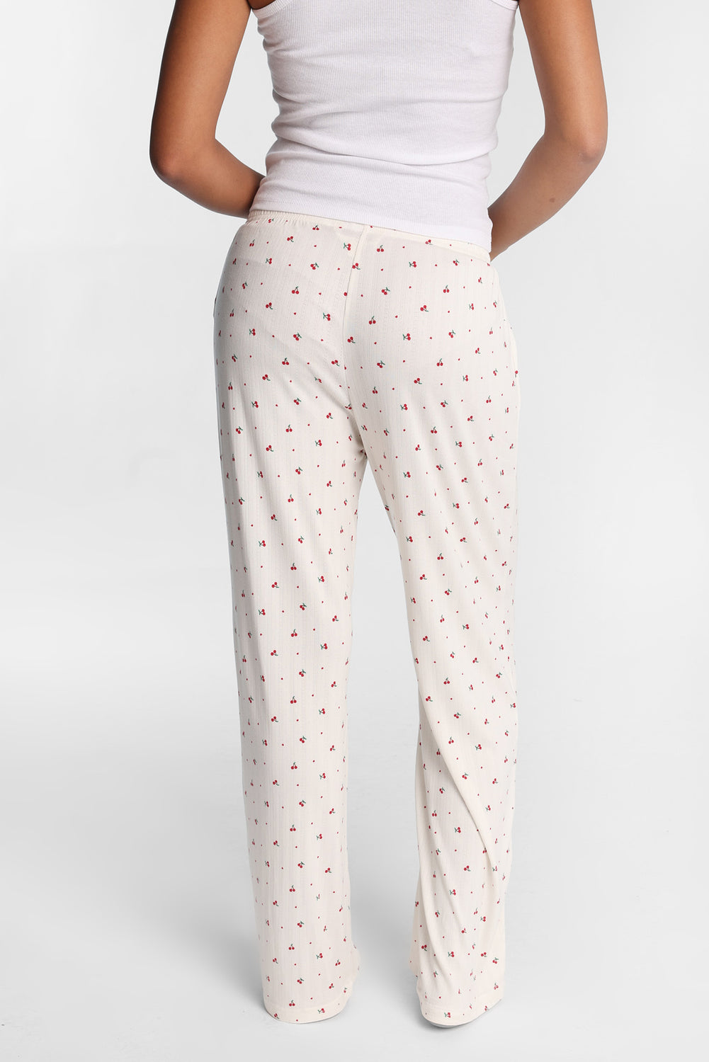 Pointelle Knit Wide-Leg Pajama Pants Pointelle Knit Wide-Leg Pajama Pants