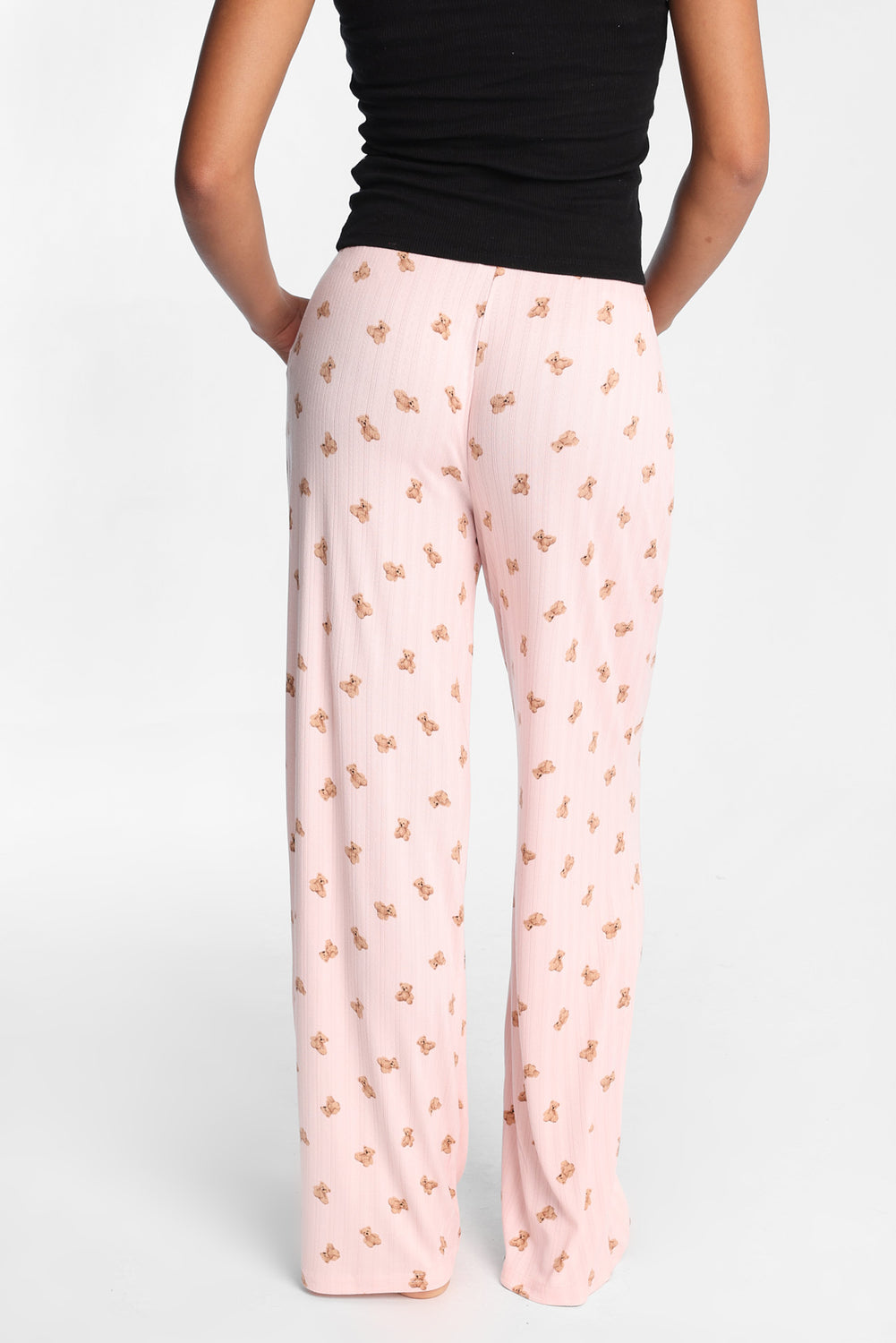 Pointelle Knit Wide-Leg Pajama Pants Pointelle Knit Wide-Leg Pajama Pants