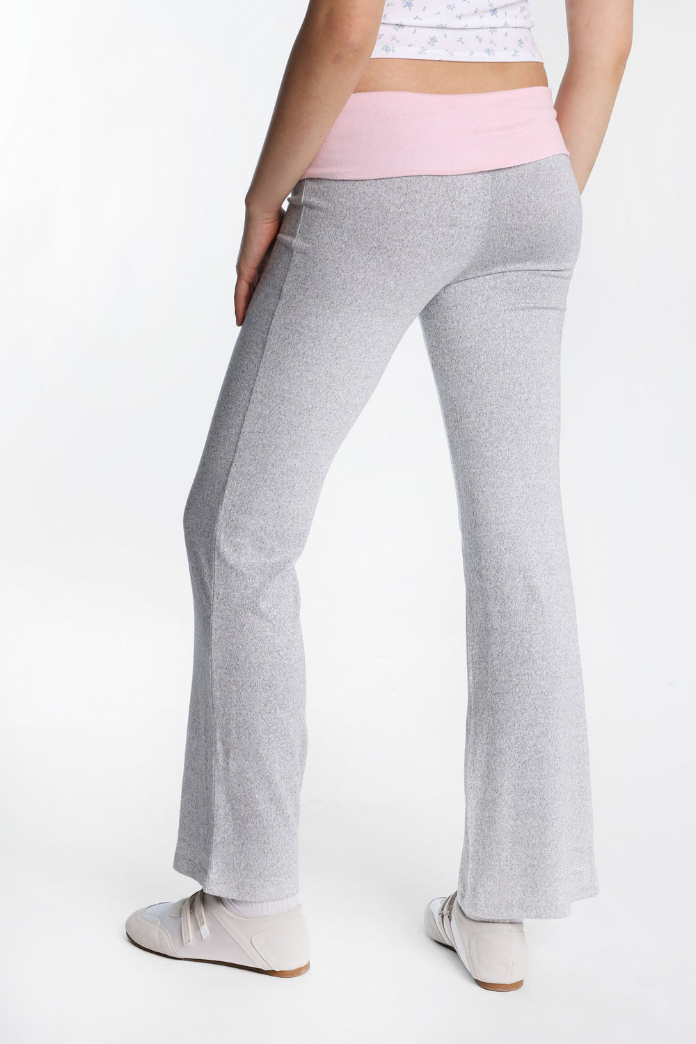 Pantalon évasé à taille rabattable super doux Pantalon évasé à taille rabattable super doux