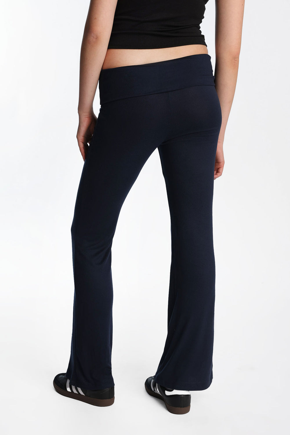 Pantalon évasé à taille rabattable super doux Pantalon évasé à taille rabattable super doux