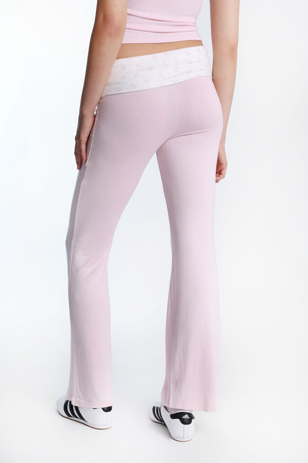 Pantalon évasé à taille rabattable super doux Pantalon évasé à taille rabattable super doux