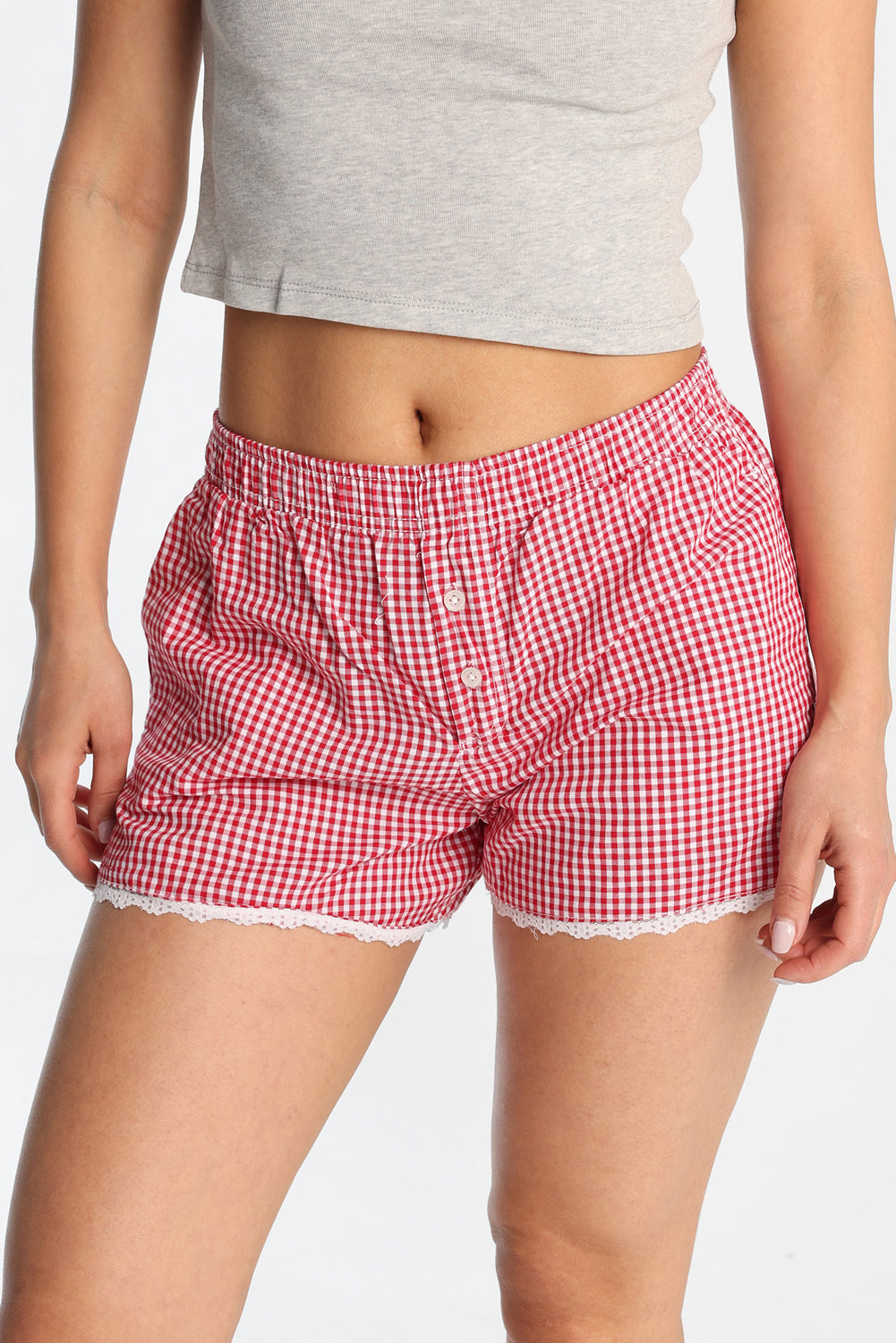 Lace Applique Poplin Boxer Shorts Lace Applique Poplin Boxer Shorts