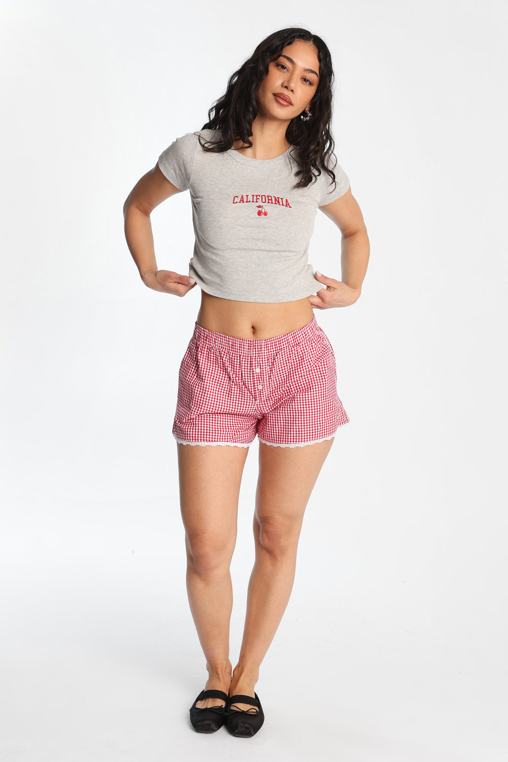 Lace Applique Poplin Boxer Shorts Lace Applique Poplin Boxer Shorts