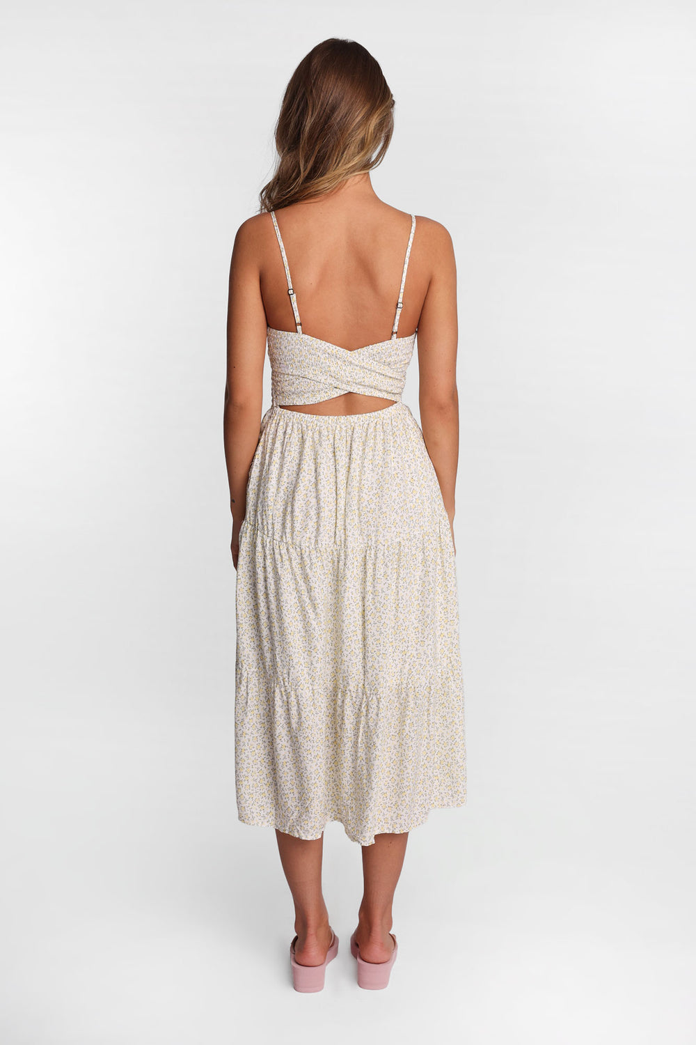 Smocked Waist Cross-Back Maxi Dress Smocked Waist Cross-Back Maxi Dress