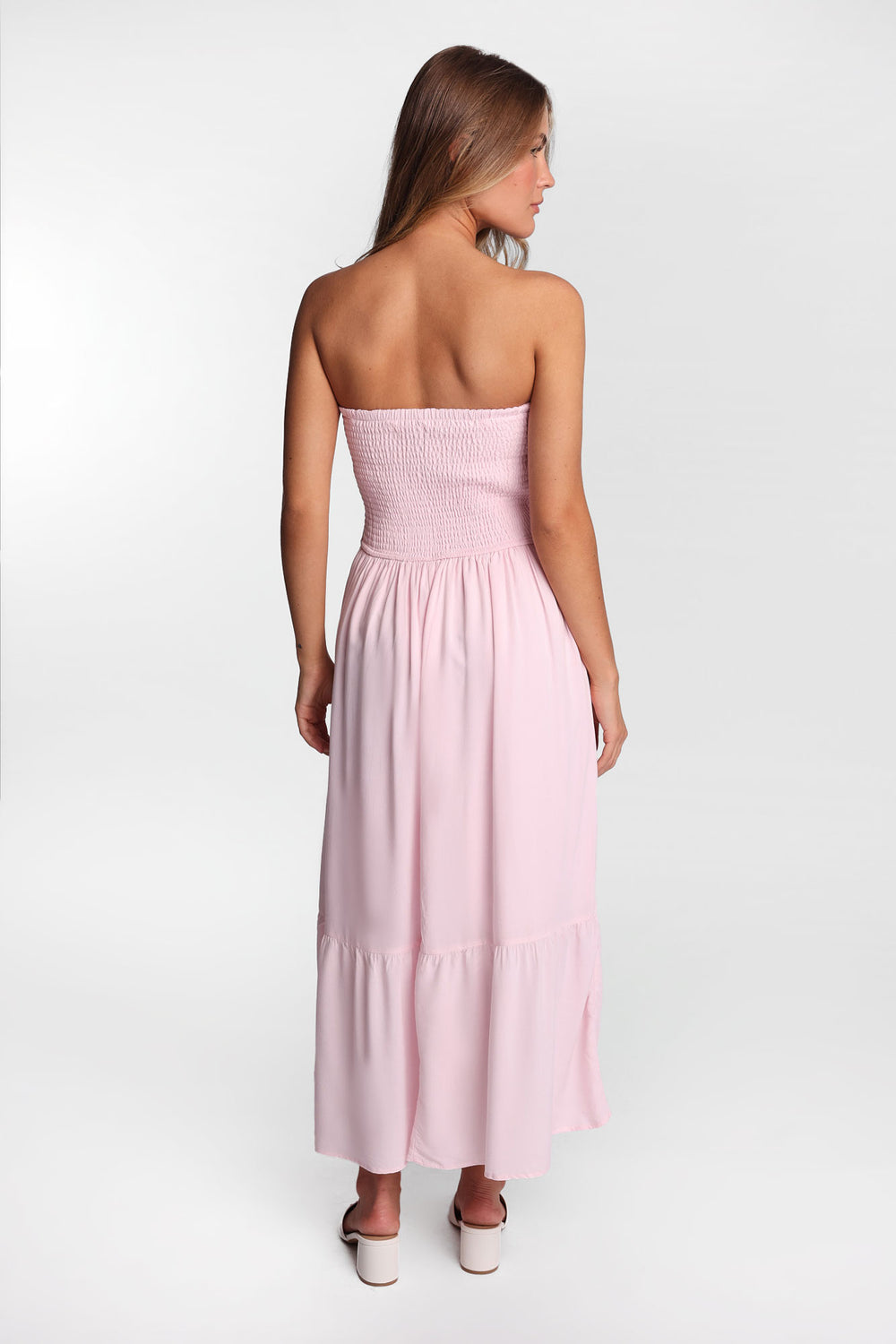 Robe maxi bustier brodé sans bretelles Robe maxi bustier brodé sans bretelles