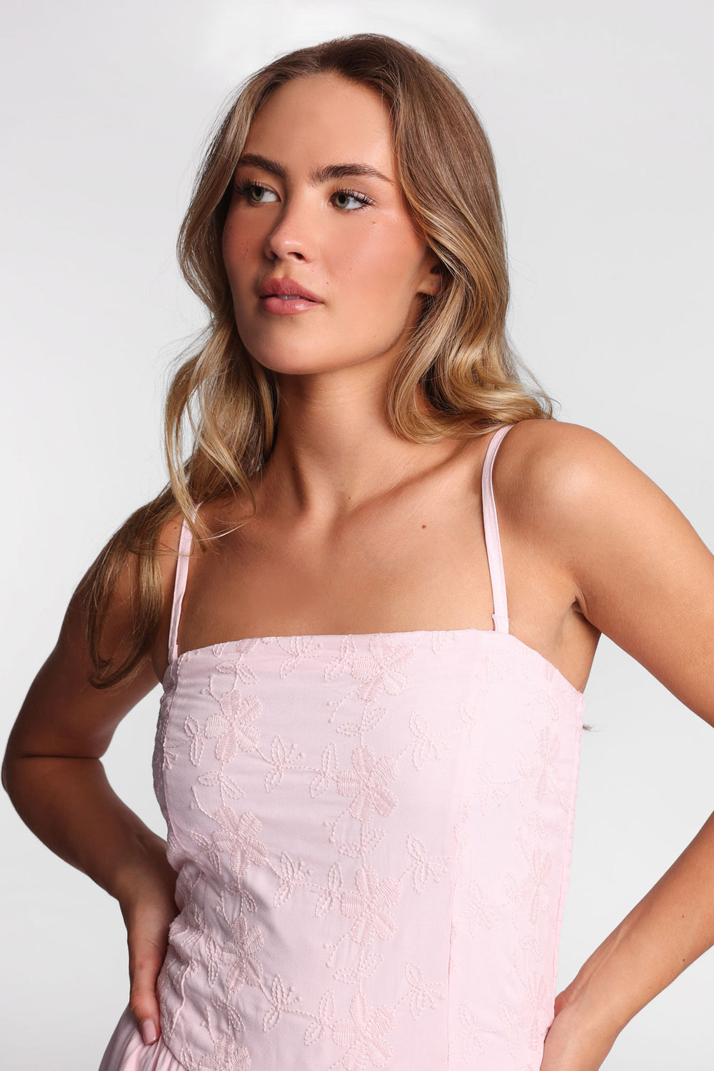 Strapless Embroidered Bustier Maxi Dress Strapless Embroidered Bustier Maxi Dress