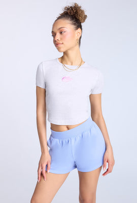 Ribbed Knit Pull-On Shorts