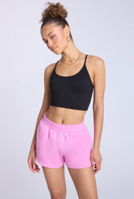 Ribbed Knit Pull-On Shorts