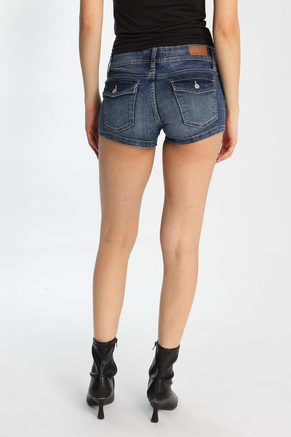 Low Rise Mini Denim Shorts Low Rise Mini Denim Shorts