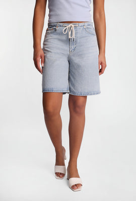 Short en jean taille mi-haute