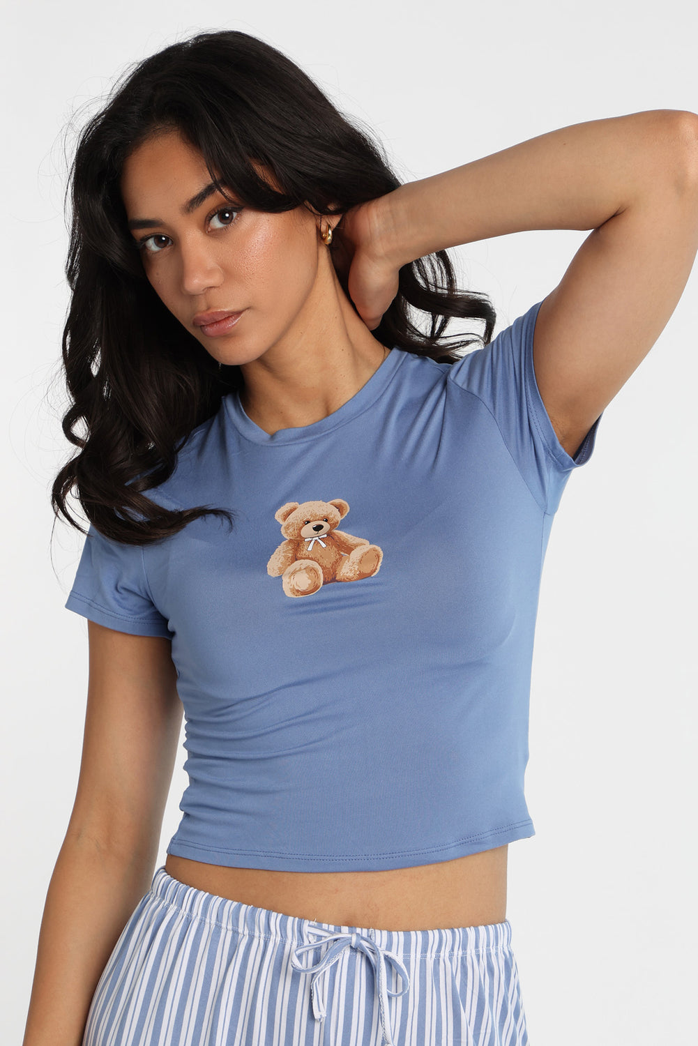 Ensemble pyjama t-shirt écourté et pantalon de pyjama ultra doux Ensemble pyjama t-shirt écourté et pantalon de pyjama ultra doux