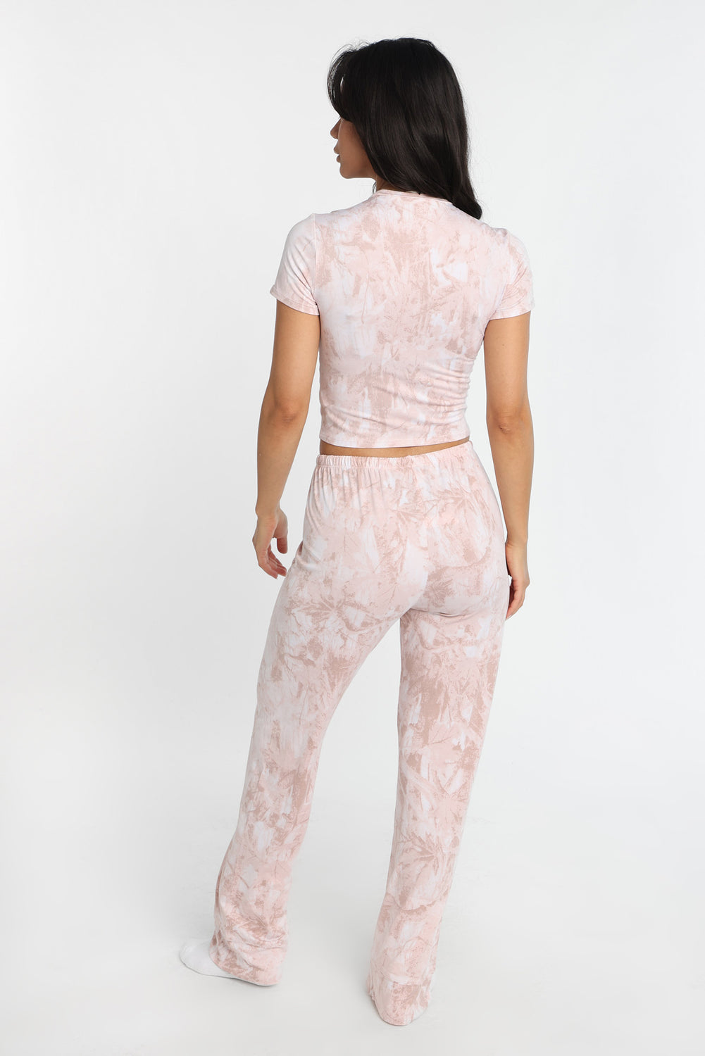 Ensemble pyjama t-shirt écourté et pantalon de pyjama ultra doux Ensemble pyjama t-shirt écourté et pantalon de pyjama ultra doux