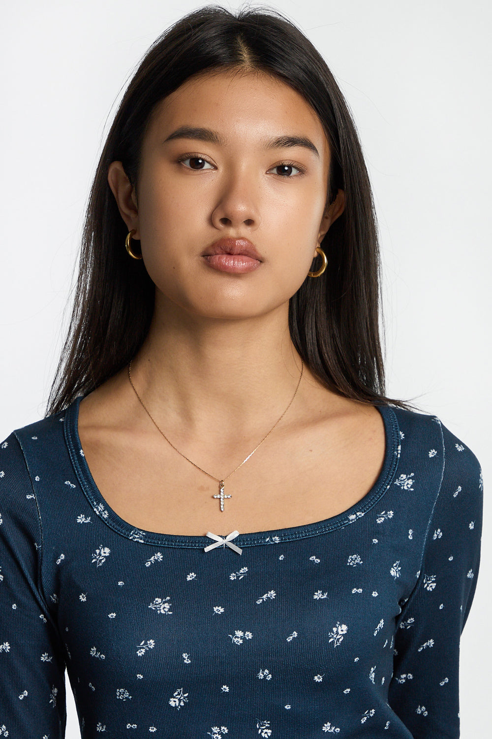 Haut de pyjama à manches longues ultra doux à col rond Haut de pyjama à manches longues ultra doux à col rond