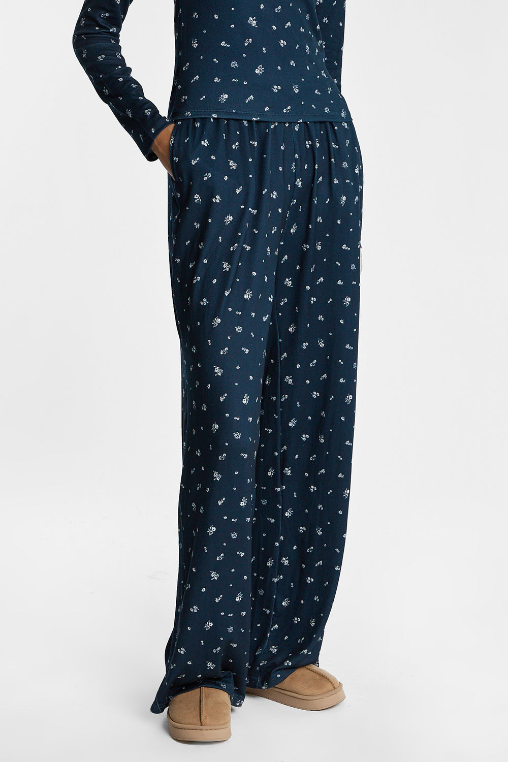 Pantalon de pyjama ultra doux à jambe large Pantalon de pyjama ultra doux à jambe large