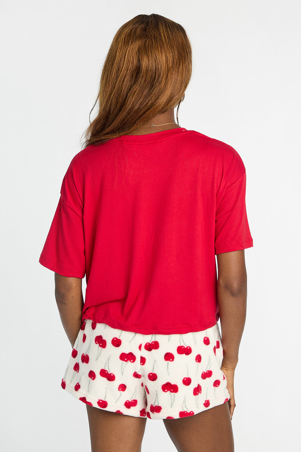 Graphic Pajama Tee & Plush Shorts 2-Piece Set Graphic Pajama Tee & Plush Shorts 2-Piece Set
