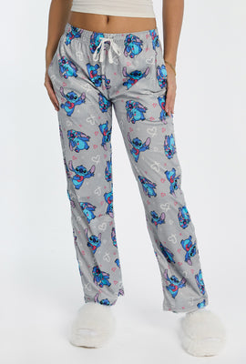 Pantalon de pyjama en velours coeur Stitch