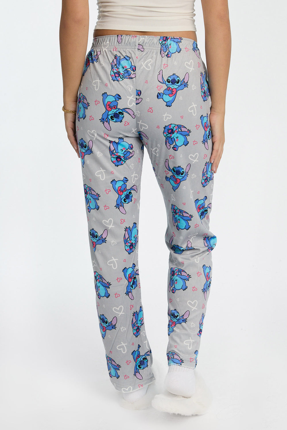 Pantalon de pyjama en velours coeur Stitch Pantalon de pyjama en velours coeur Stitch